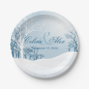 Assiettes En Carton Mariage d'hiver de Milou