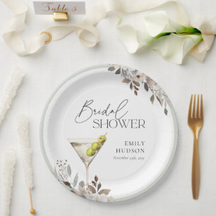 Assiettes En Carton Mariage Dirty Martini Cocktail entre Amies