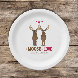 Assiettes En Carton Mariage drôle Mignon humour Fantaisiste Fête de l'