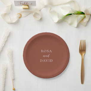 Assiettes En Carton Mariage éditorial moderne en cuivre rustique