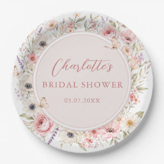 Assiettes En Carton Mariage Fleurissant : Baby Shower