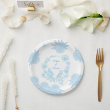 Mariage Floral Bleu Romantique