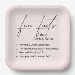 Assiettes En Carton Mariage Fun Facts Sur Embossé Rose Blush