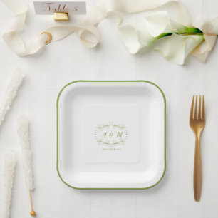 Assiettes En Carton Mariage Green Chic