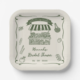 Assiettes En Carton Mariage Lavis Fraîchement Retiré du Marché
