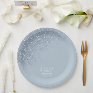 Assiettes En Carton Mariage Lt Dusty Blue ID889