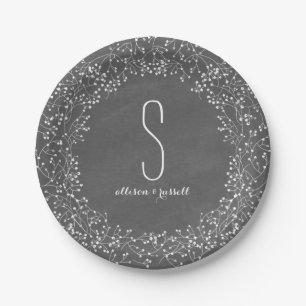 Assiettes En Carton Mariage Monogramme du tableau de bord du souffle d