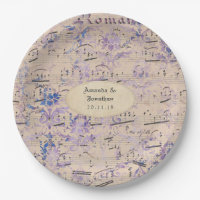 Mariage Notes de Musique Éphémère Lavande