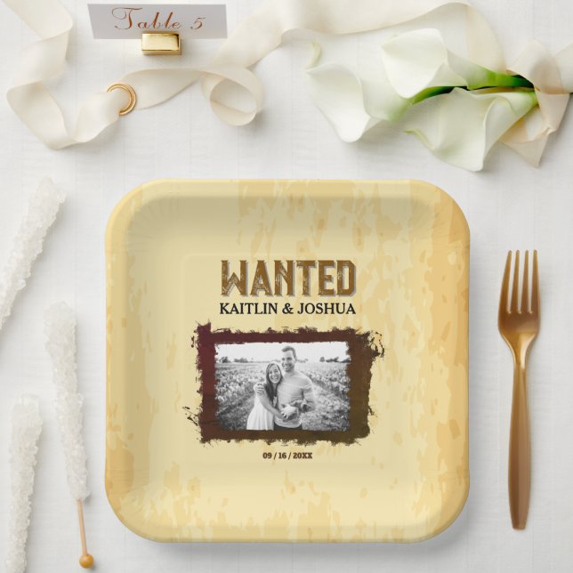 Assiettes En Carton Mariage occidental rustique 🤠 photo RECHERCHÉE (Mariage)