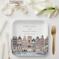 Mariage paysager du canal néerlandais d'Amsterdam
