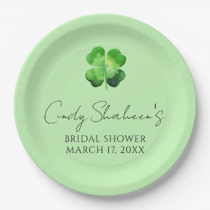 Assiettes En Carton Mariage personnalisé de la Saint-Patrick