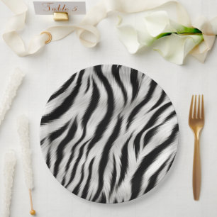 Assiettes En Carton Mariage Poster de animal Chic Zebra