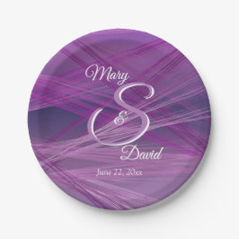 Assiettes En Carton Mariage Purple Streaks