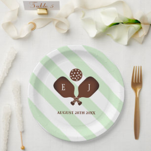 Assiettes En Carton Mariage Rayures Pickleball Prépa
