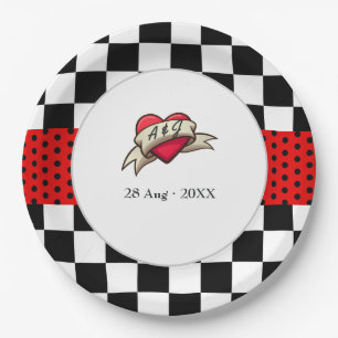 Assiettes En Carton Mariage Rockabilly