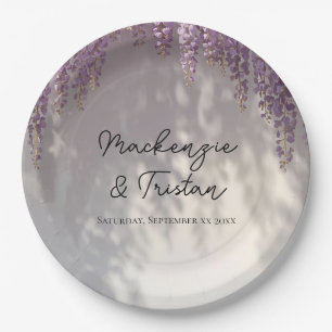 Assiettes En Carton Mariage Romantique aux Glycines