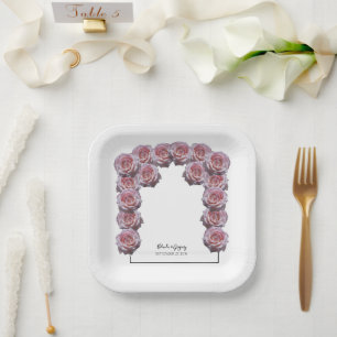 Assiettes En Carton Mariage Rose rose clair