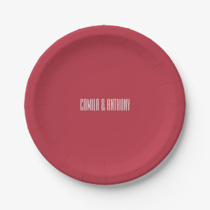 Assiettes En Carton Mariage rouge