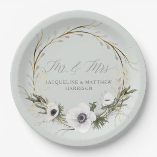 Assiettes En Carton Mariage russe moderne Wreath Wreath