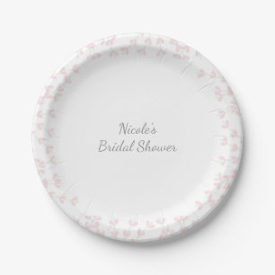 Assiettes En Carton Mariage Rustique Rose Clair avec Vigne Guirlande