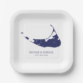 Assiettes En Carton Mariage sur l'île de Nantucket Nantucket Navy