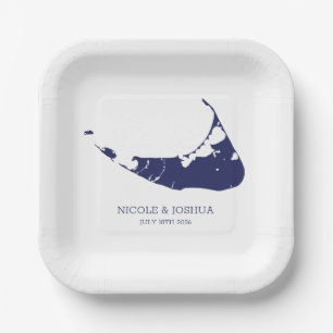 Assiettes En Carton Mariage sur l'île de Nantucket Nantucket Navy
