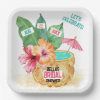 Mariage Tropical de Plage de Palmier Ananas
