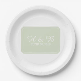 Assiettes En Carton Mariage Vert Simplement Élégant