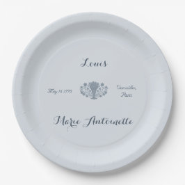 Assiettes En Carton Marie Antoinette Mariage Rococo Dusty Blue
