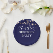 Marine Bleu et String Lumière Surprise Anniversair