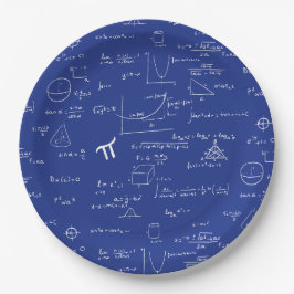 Assiettes En Carton Marine Blue Math Equations Graphiques Graduation