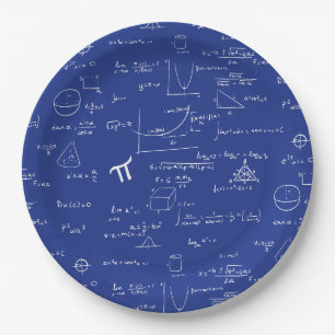 Assiettes En Carton Marine Blue Math Equations Graphiques Graduation
