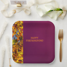 Maroon Feuilles Thanksgiving Friendsgiving