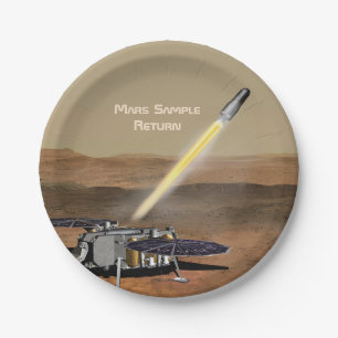 Assiettes En Carton Mars Échantillon Retour Mission Plaque papier