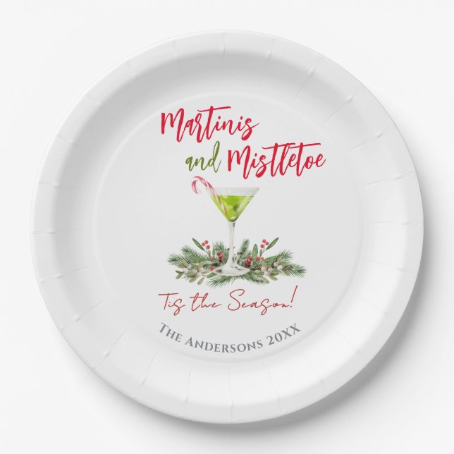 Assiettes En Carton Martini and Mistletoe Holiday Cocktail Party (Devant)