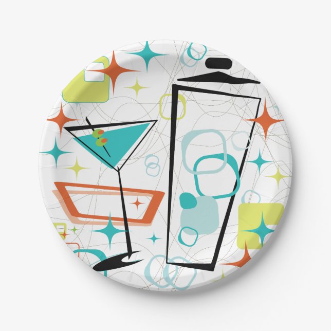 Assiettes En Carton Martini un plat de partie d'Aller-Aller (Devant)