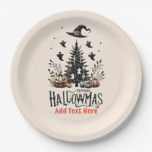 Assiettes En Carton Mashup de Noël d'Halloween