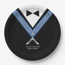 Assiettes En Carton Masonic Masters Jewel Tux Modèle Freemason