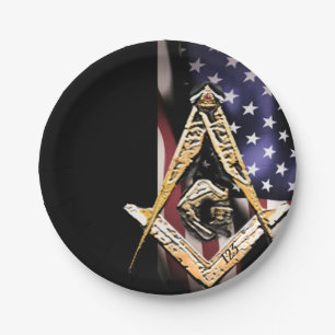 Assiettes En Carton Masonic Minds (Yellowish) États-Unis