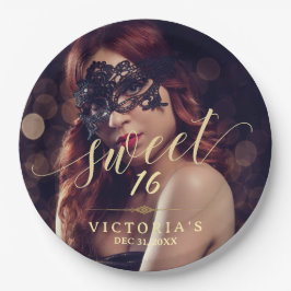 Assiettes En Carton Masquerade Photo Sweet 16 Anniversaire