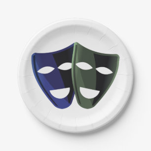 Assiettes En Carton Masques de théâtre