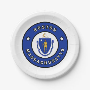 Assiettes En Carton Massachusetts de Boston