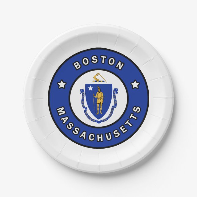 Assiettes En Carton Massachusetts de Boston (Devant)