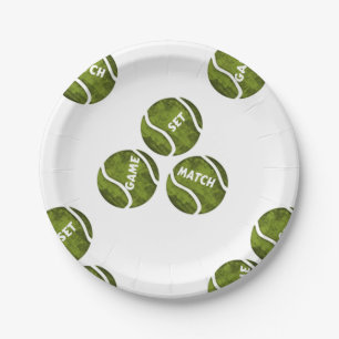 Assiettes En Carton Match de tennis