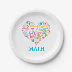 Assiettes En Carton Math du cœur