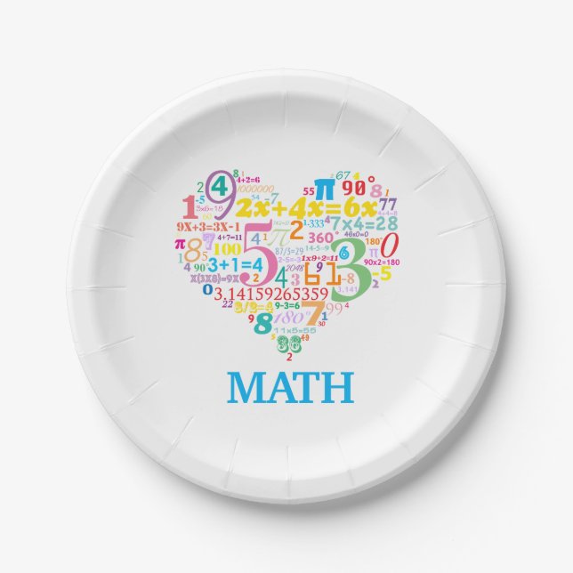 Assiettes En Carton Mathe cardiaque (Devant)