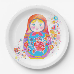 Assiettes En Carton Matryoshka