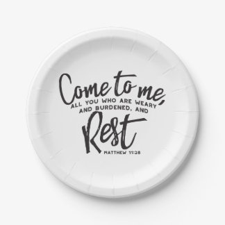 Assiettes En Carton Matthieu 11 Verse de la Bible