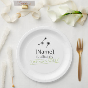 Assiettes En Carton Mauvaise herbe arrive mignon cynique pissenlit Drô