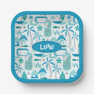 Assiettes En Carton MCM Hawaiian Village – Blue